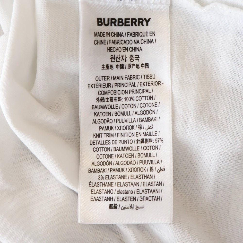 BURBERRY(バーバリー) 21SS HORSEFERRY S/S TEE 8017103 ホースフェリー ロゴプリント 半袖Tシャツ カットソー ホワイト