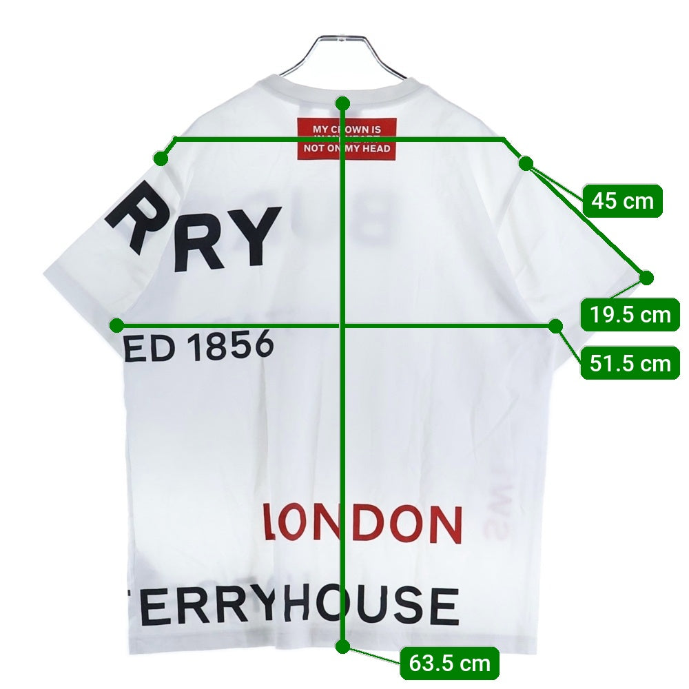 BURBERRY(バーバリー) 21SS HORSEFERRY S/S TEE 8017103 ホースフェリー ロゴプリント 半袖Tシャツ カットソー ホワイト