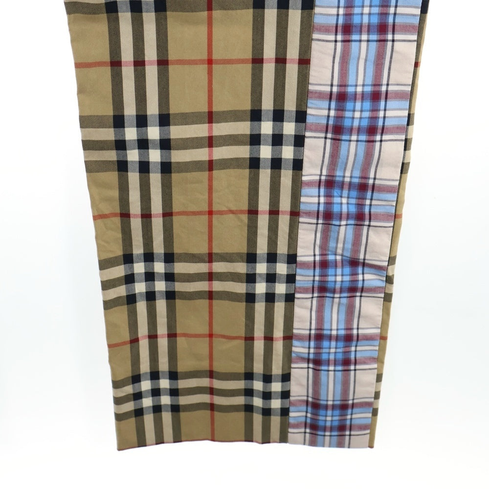 BURBERRY(バーバリー) サイドラインノバチェックスラックスパンツ 8016903 ベージュ