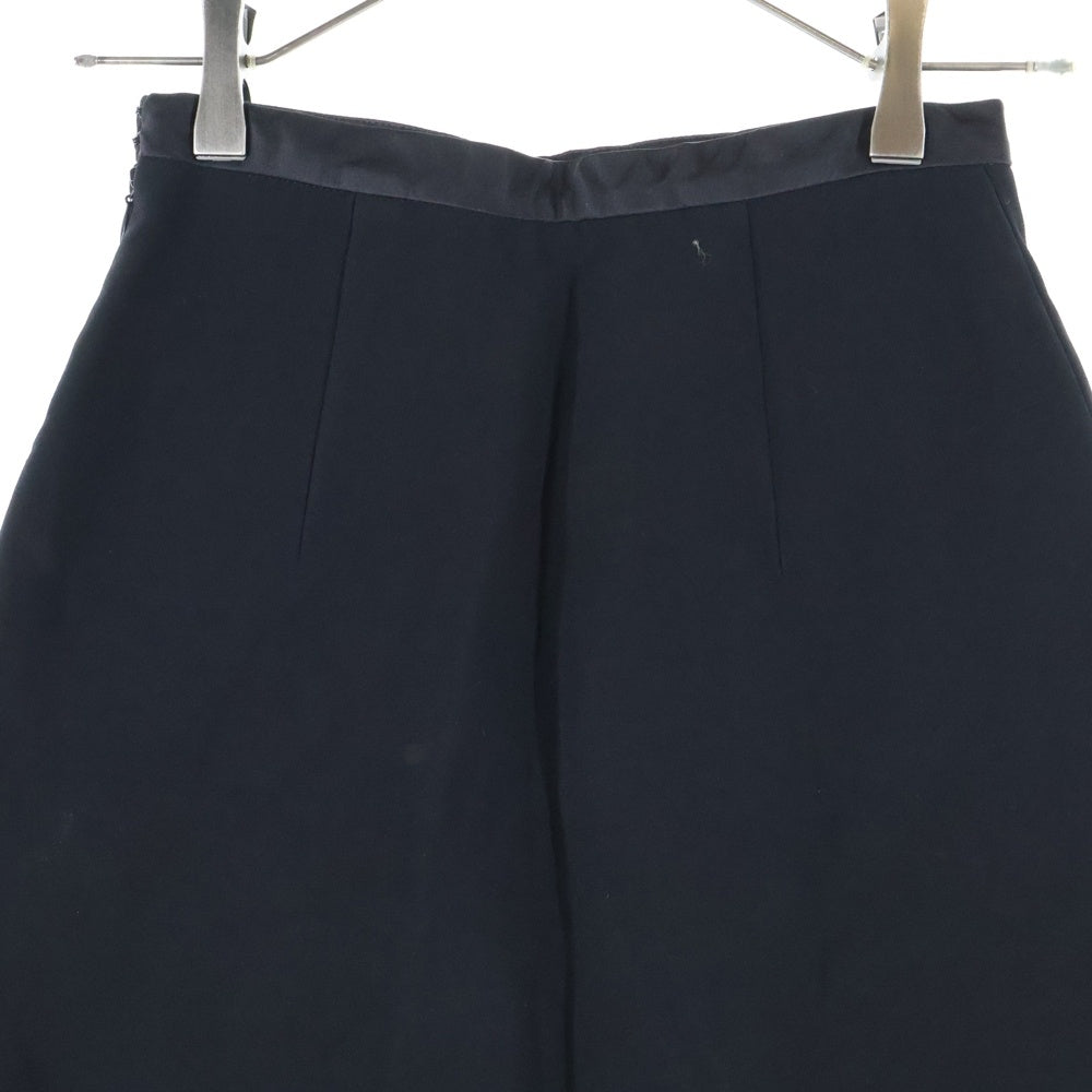 miumiu(ミュウミュウ) 18SS シルクサテン切り替え レーヨン ミニスカート ブラック レディース MG1261