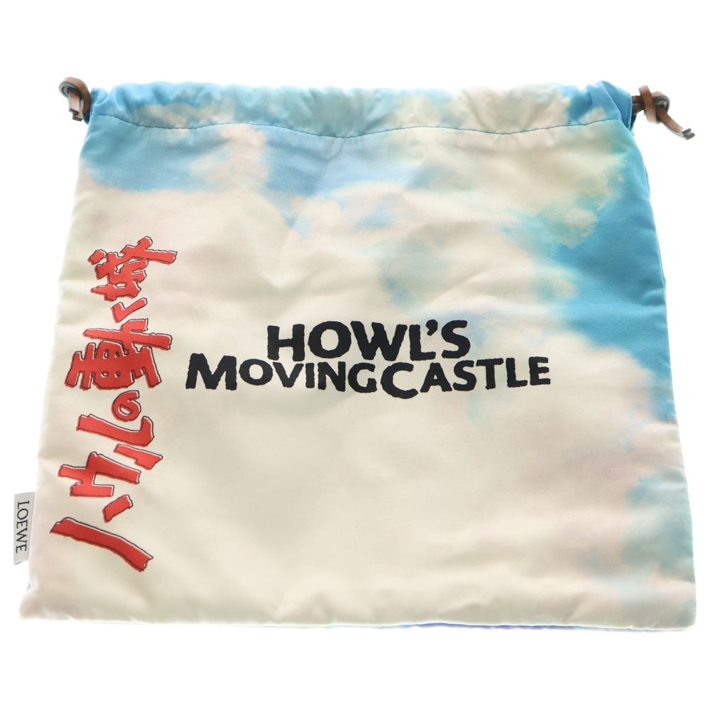 LOEWE(ロエベ) 巾着 ポーチ ジブリコラボ ハウルの動く城 ブルー キャンバス
