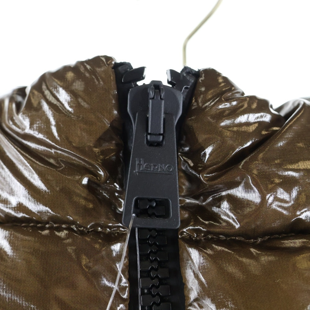 HERNO(ヘルノ) フーデッド ジップアップ ダウン ジャケット ブラウン レディース PI116DL-12345-8158