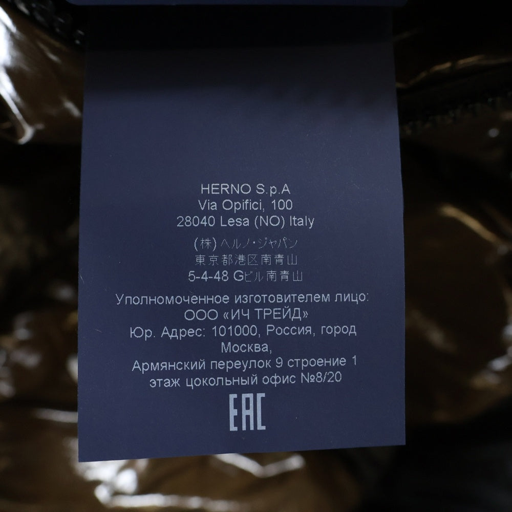 HERNO(ヘルノ) フーデッド ジップアップ ダウン ジャケット ブラウン レディース PI116DL-12345-8158