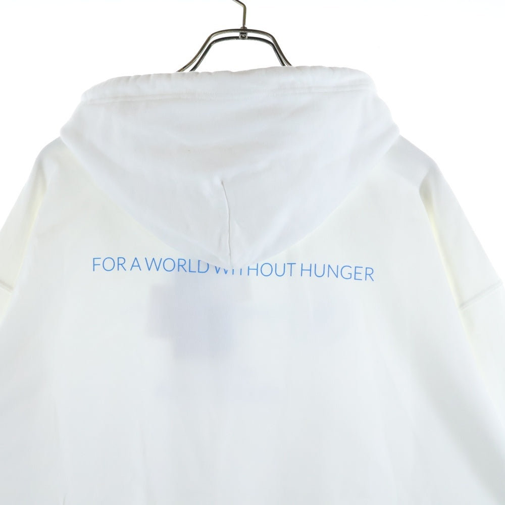 BALENCIAGA(バレンシアガ) The World Food Programme ザ ワールド フード プログラム ロゴプリント プルオーバースウェットパーカー フーディー ホワイト 578135