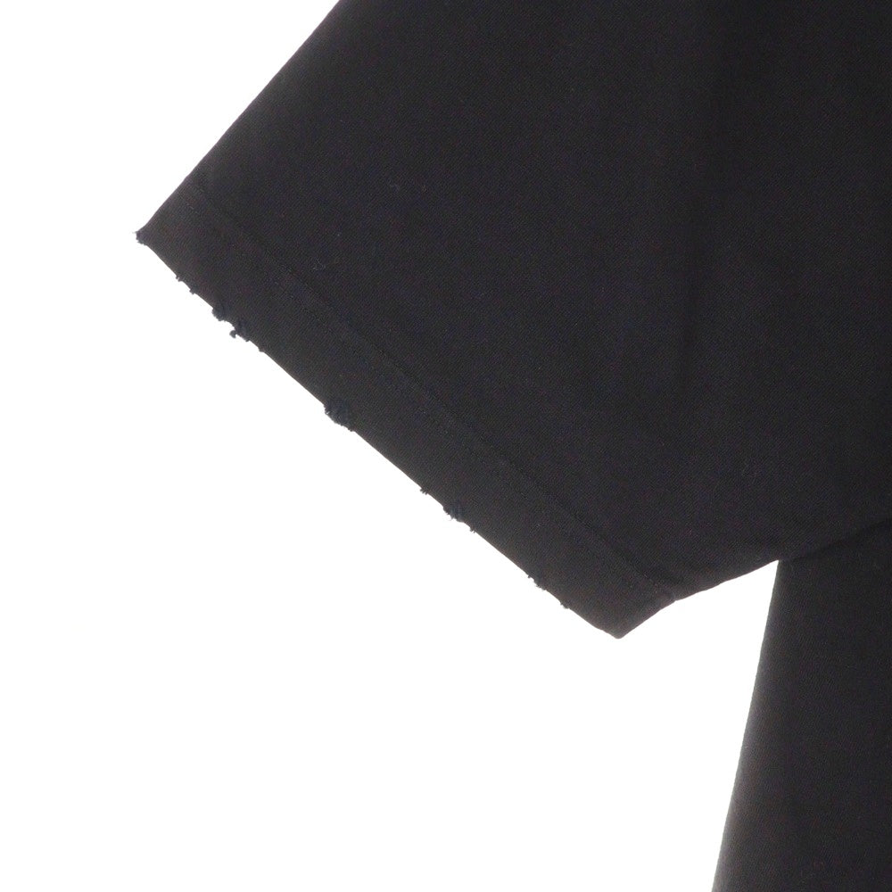 BALENCIAGA(バレンシアガ) TO MY LOVE HAPPY VALENTINE TEE トゥマイラブ ハッピーバレンタイン CD ダメージ加工クルーネック半袖Tシャツ カットソー ブラック 764235 TQVE5