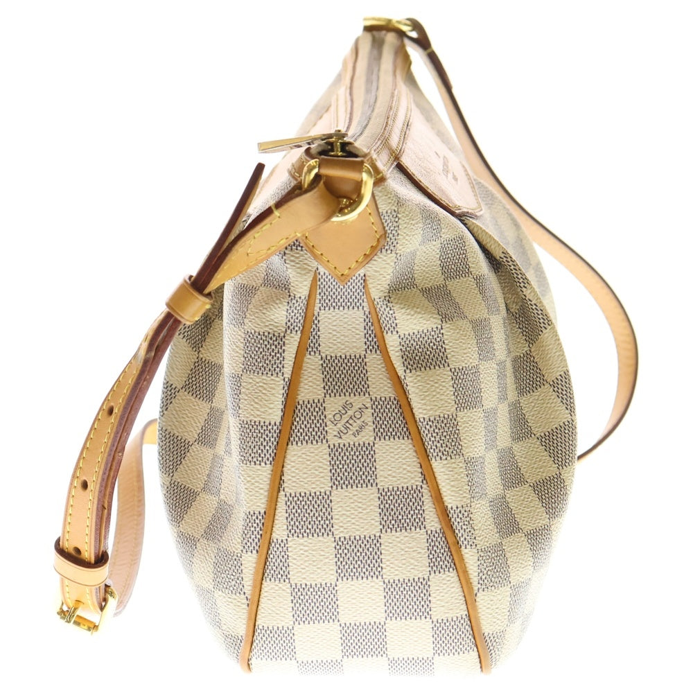 LOUIS VUITTON(ルイヴィトン) アズール シラクーサPM ショルダーバッグ ブラウン×アイボリー レザー×PVC N41113 ゴールド金具