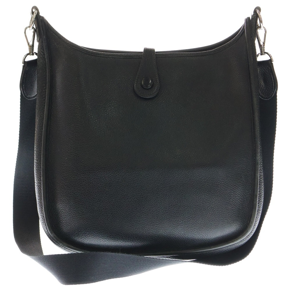 HERMES(エルメス) エヴリン1 トロワPM トリヨンクレマンス パンチングロゴレザーショルダーバッグ ブラック SV金具 □D刻印 レディース