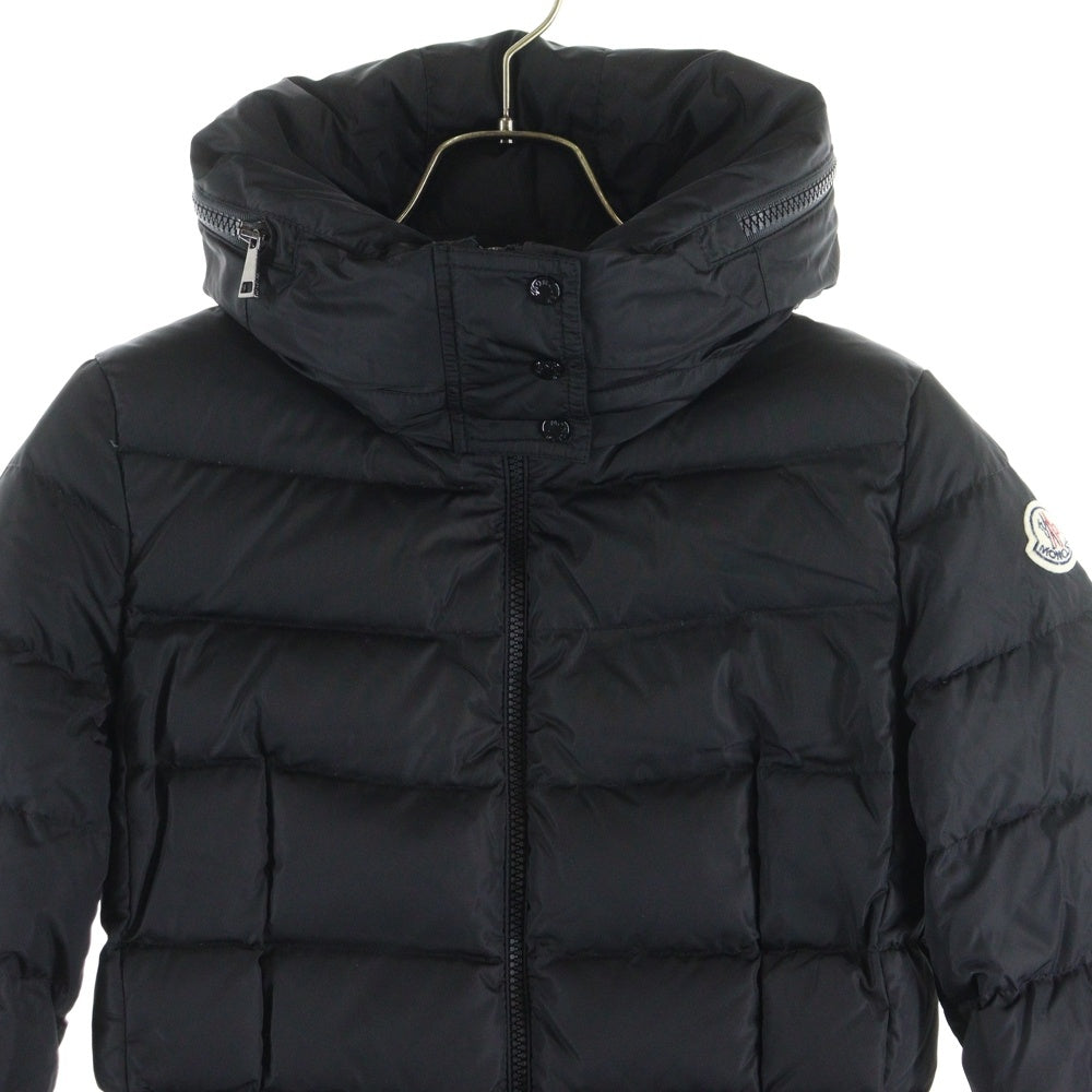 MONCLER(モンクレール) 18AW FLAMMETTE フラメッテ ワッペンロゴ ジップアップ ダウン ロング ジャケット コート ブラック レディース C20934993105 54155