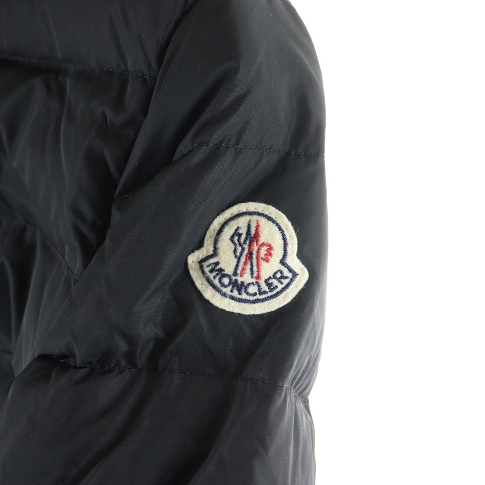 MONCLER(モンクレール) 18AW FLAMMETTE フラメッテ ワッペンロゴ ジップアップ ダウン ロング ジャケット コート ブラック レディース C20934993105 54155