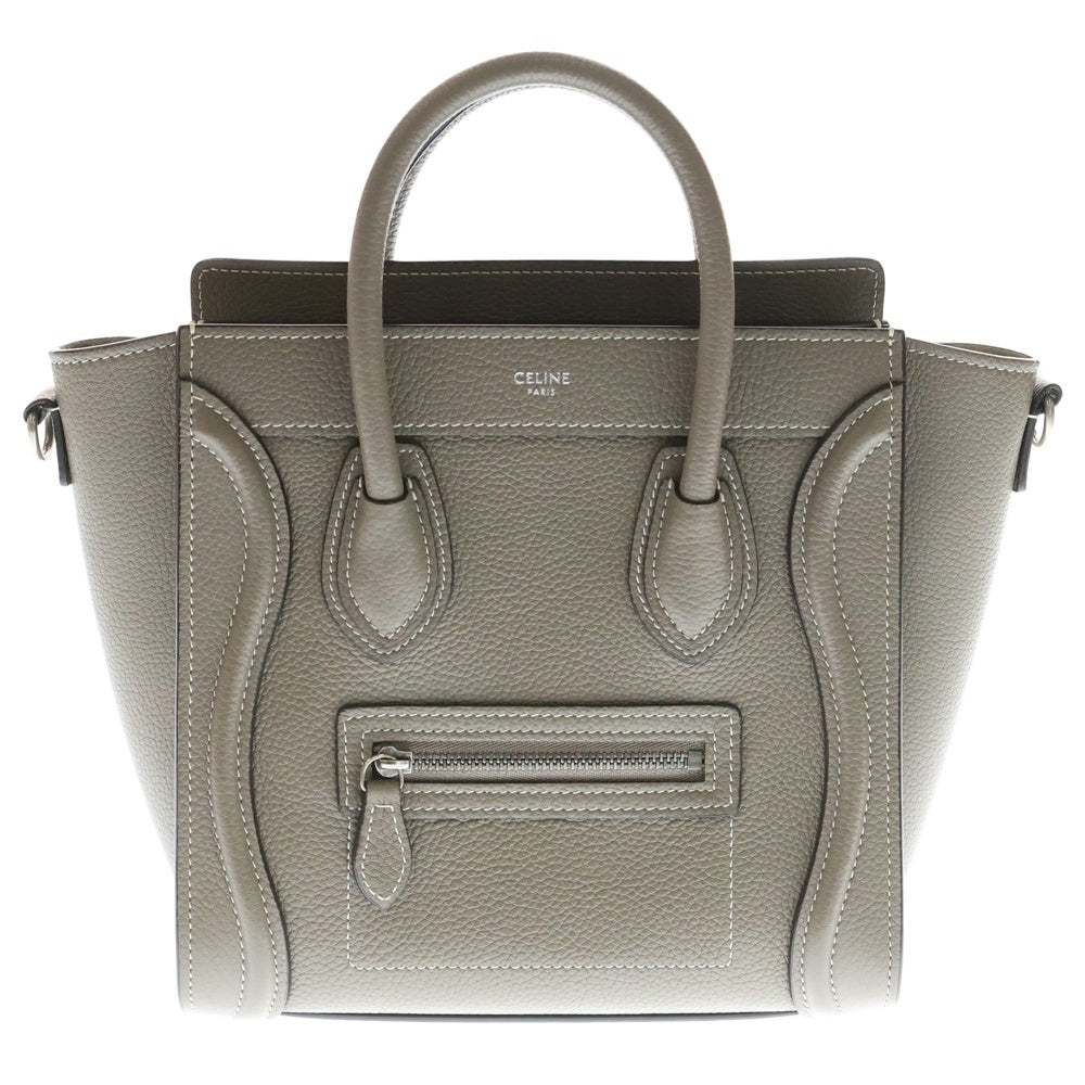 CELINE(セリーヌ) ラゲージ ナノ ショッパー 2WAY レザーハンドバッグ 