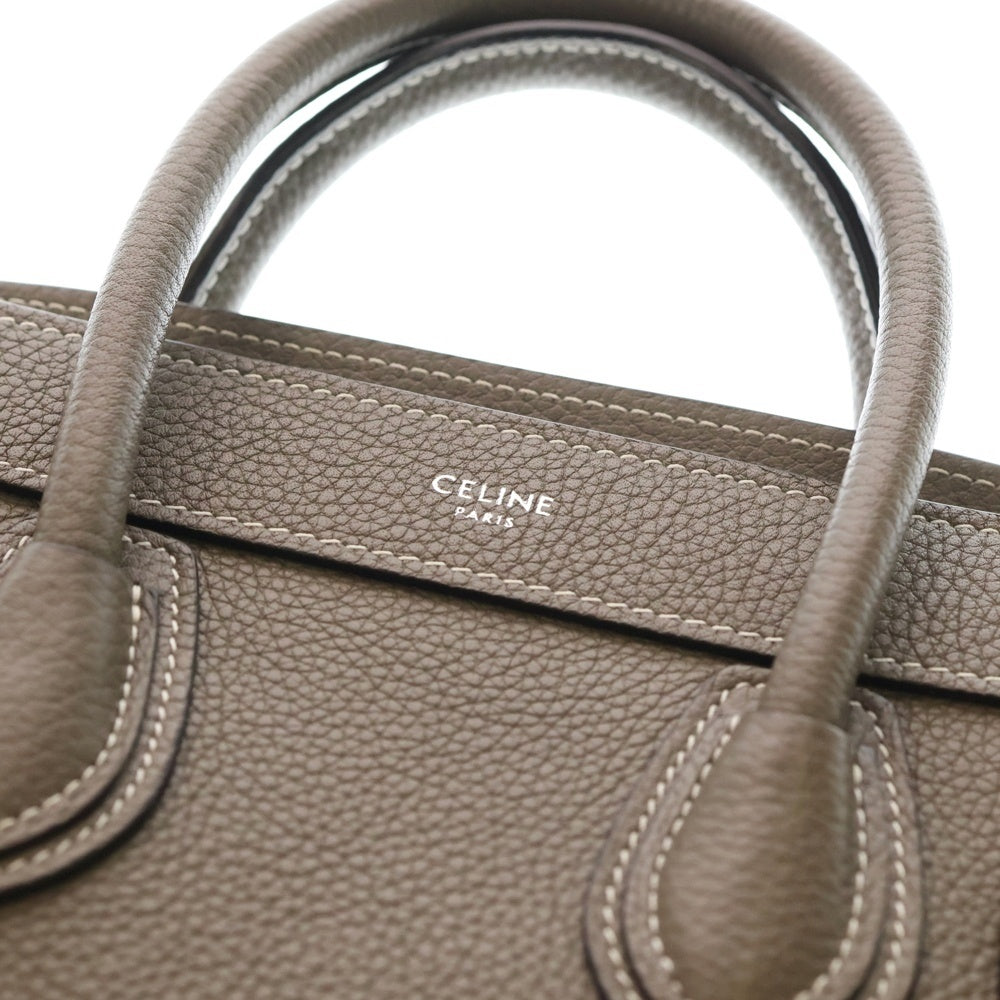 CELINE(セリーヌ) ラゲージ ナノ ショッパー 2WAY レザーハンドバッグ ショルダーバッグ ブラウン SV金具