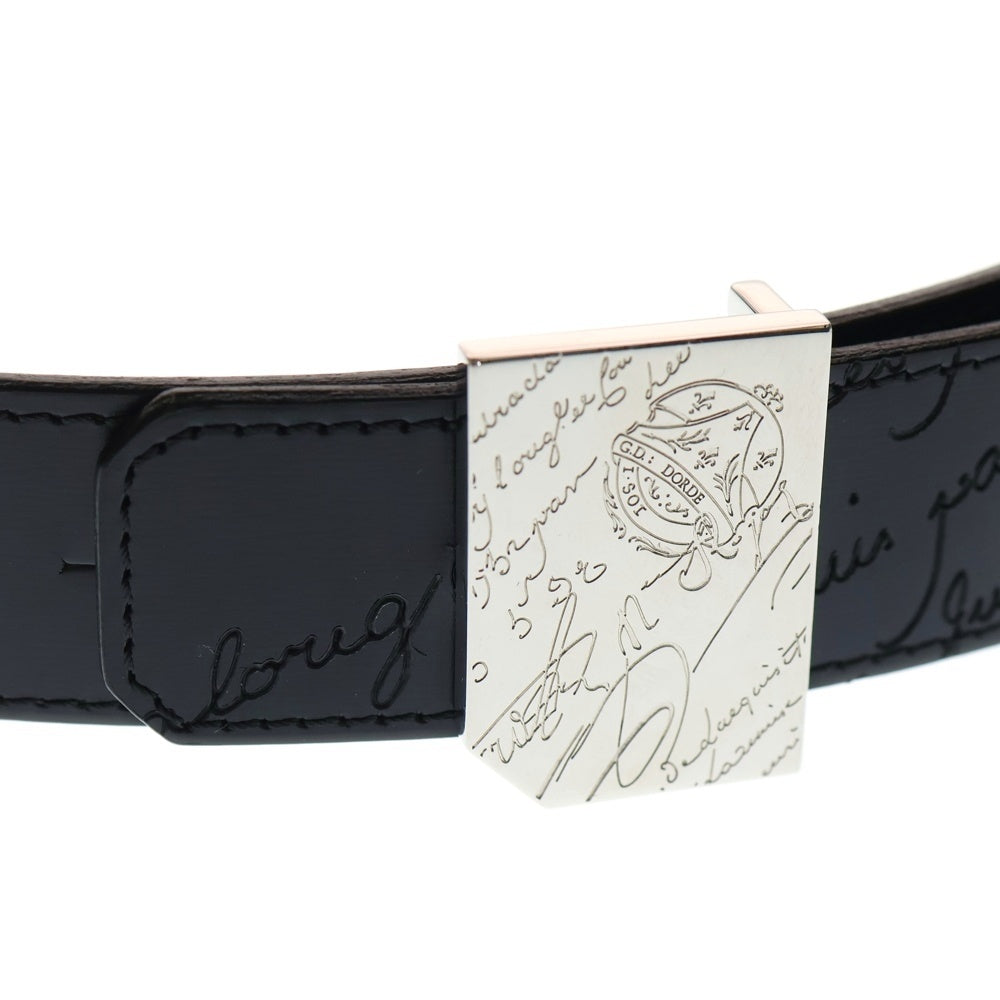 Berluti(ベルルッティ) カリグラフィ ベルト ブラック レザー 85/34