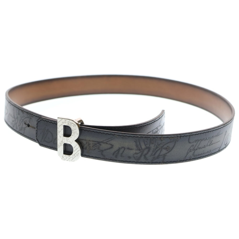Berluti(ベルルッティ) カリグラフィー Bバックル グレー×ブラウン