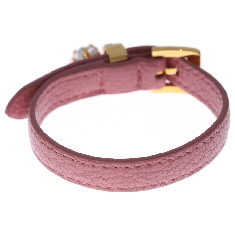 miumiu(ミュウミュウ) ブレスレット ビジュー レザー ピンク アクセサリー