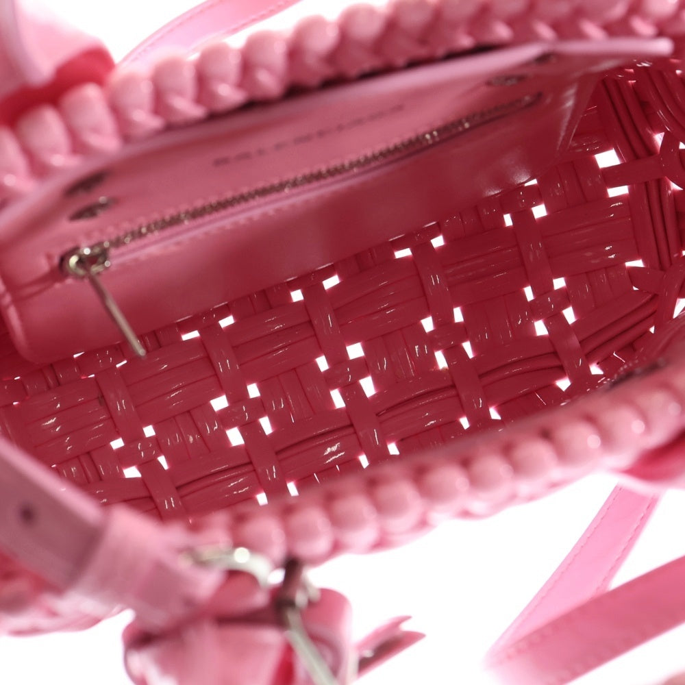 BALENCIAGA(バレンシアガ) ビストロXXS 2wayハンドバッグ ショルダーバッグ ピンク パテントレザー 678028 レディース