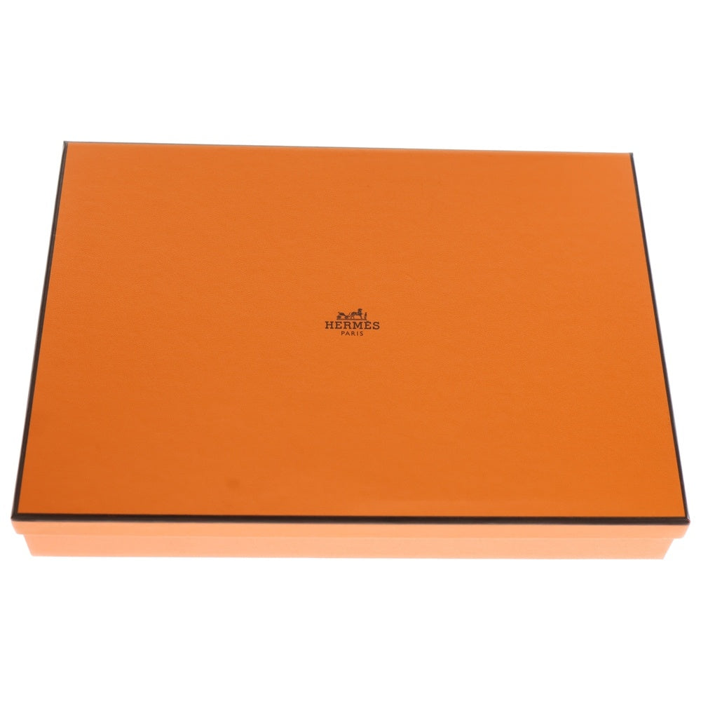 HERMES(エルメス) ホースビット マフラー フリンジ ストール ブラウン×ネイビー カシミヤ レディース