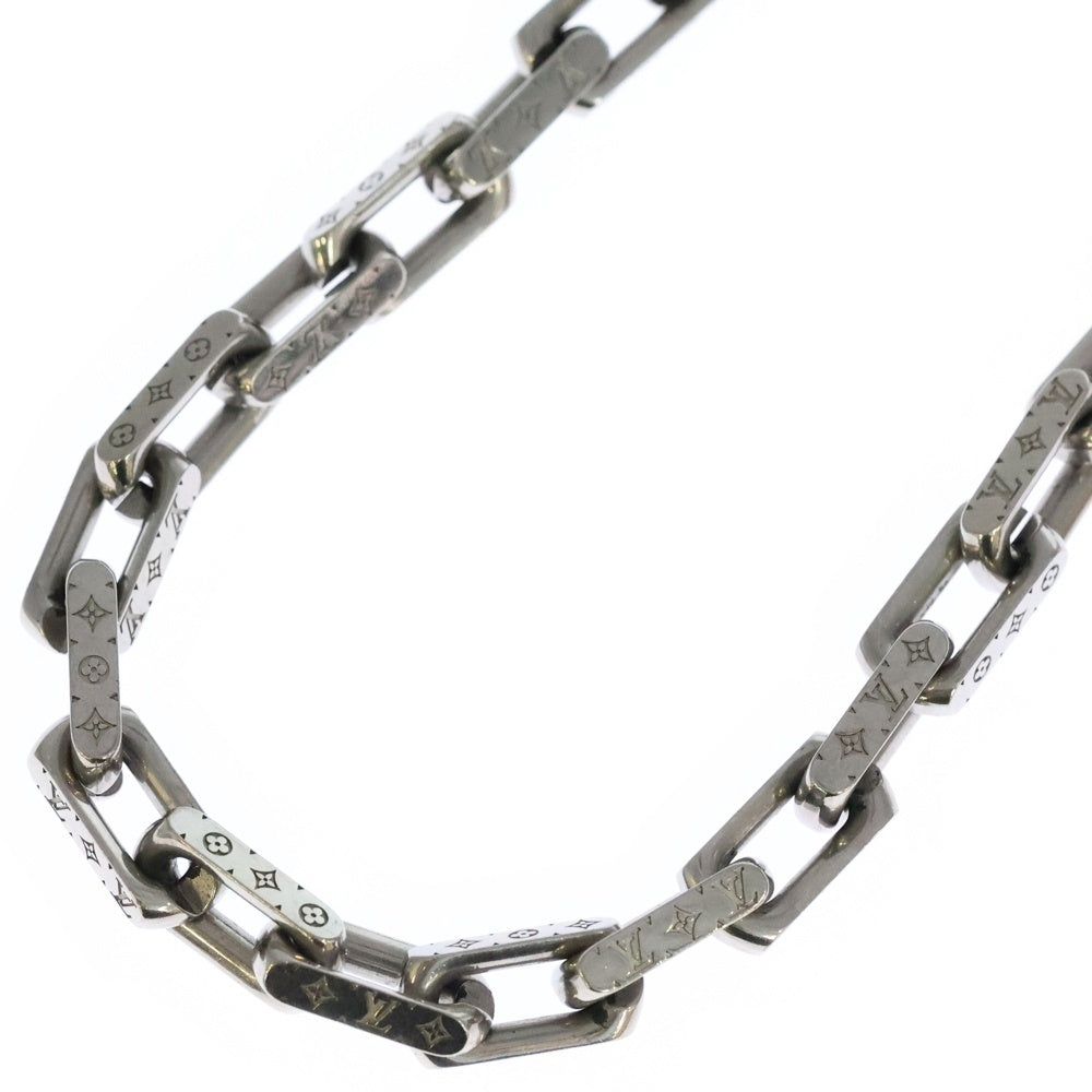 LOUIS VUITTON コリエ　チェーン　スクエア　モノグラム　シルバー LOUIS VUITTON(ルイヴィトン) コリエ チェーンモノグラム ネックレス