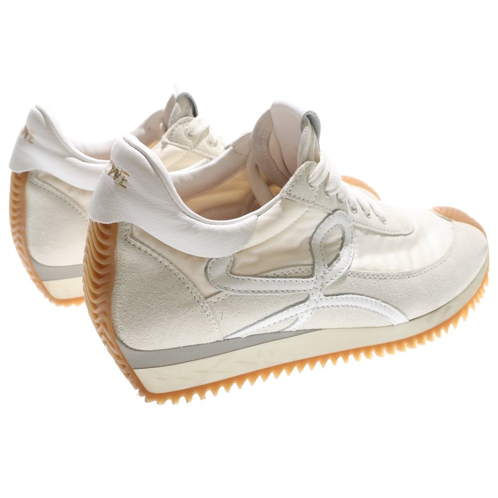 LOEWE(ロエベ) FLOW RUNNER フローランナー スエードレザー ナイロン アナグラムロゴ レースアップ ローカットシューズ スニーカー ホワイト レディース 590920