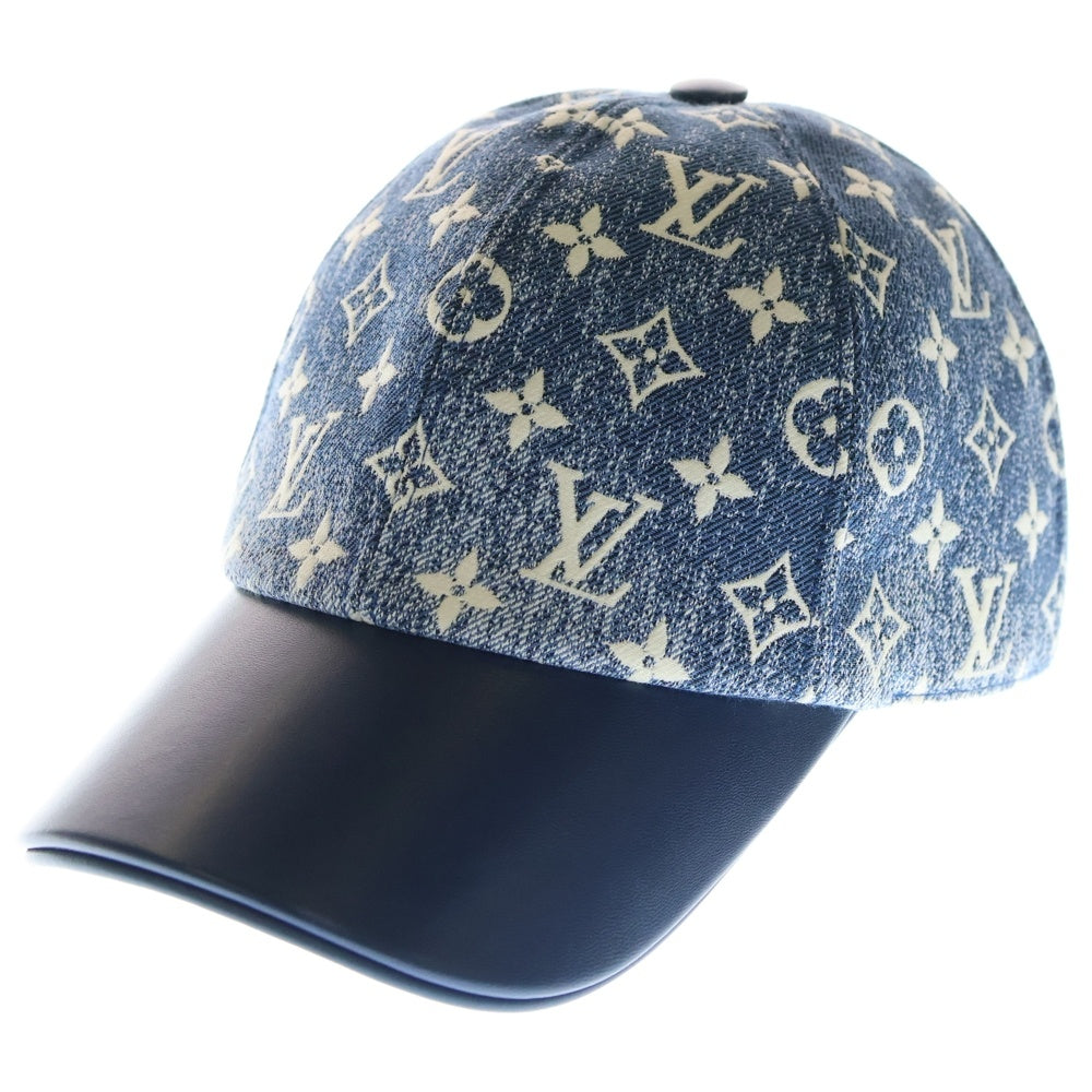 LOUIS VUITTON(ルイヴィトン) LV モノグラム ジャガード デニムキャップ 帽子 ネイビー M77437