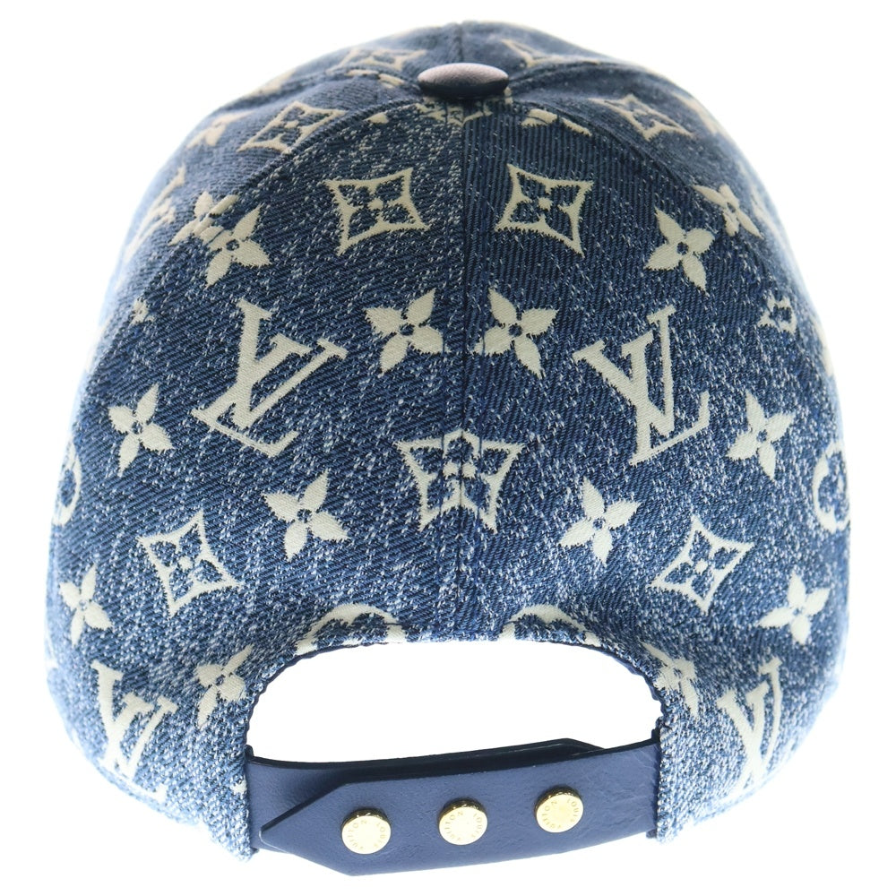 LOUIS VUITTON(ルイヴィトン) LV モノグラム ジャガード デニムキャップ 帽子 ネイビー M77437