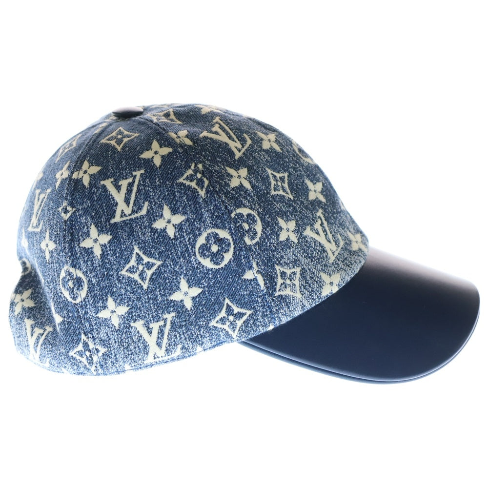 LOUIS VUITTON(ルイヴィトン) LV モノグラム ジャガード デニムキャップ 帽子 ネイビー M77437
