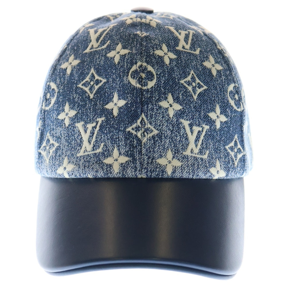 LOUIS VUITTON(ルイヴィトン) LV モノグラム ジャガード デニムキャップ 帽子 ネイビー M77437