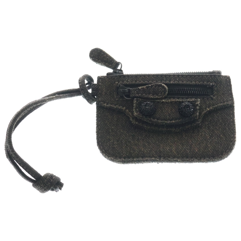 BALENCIAGA(バレンシアガ) LE CAGOLE カゴール コインケース ブラックデニム ポーチ 776769