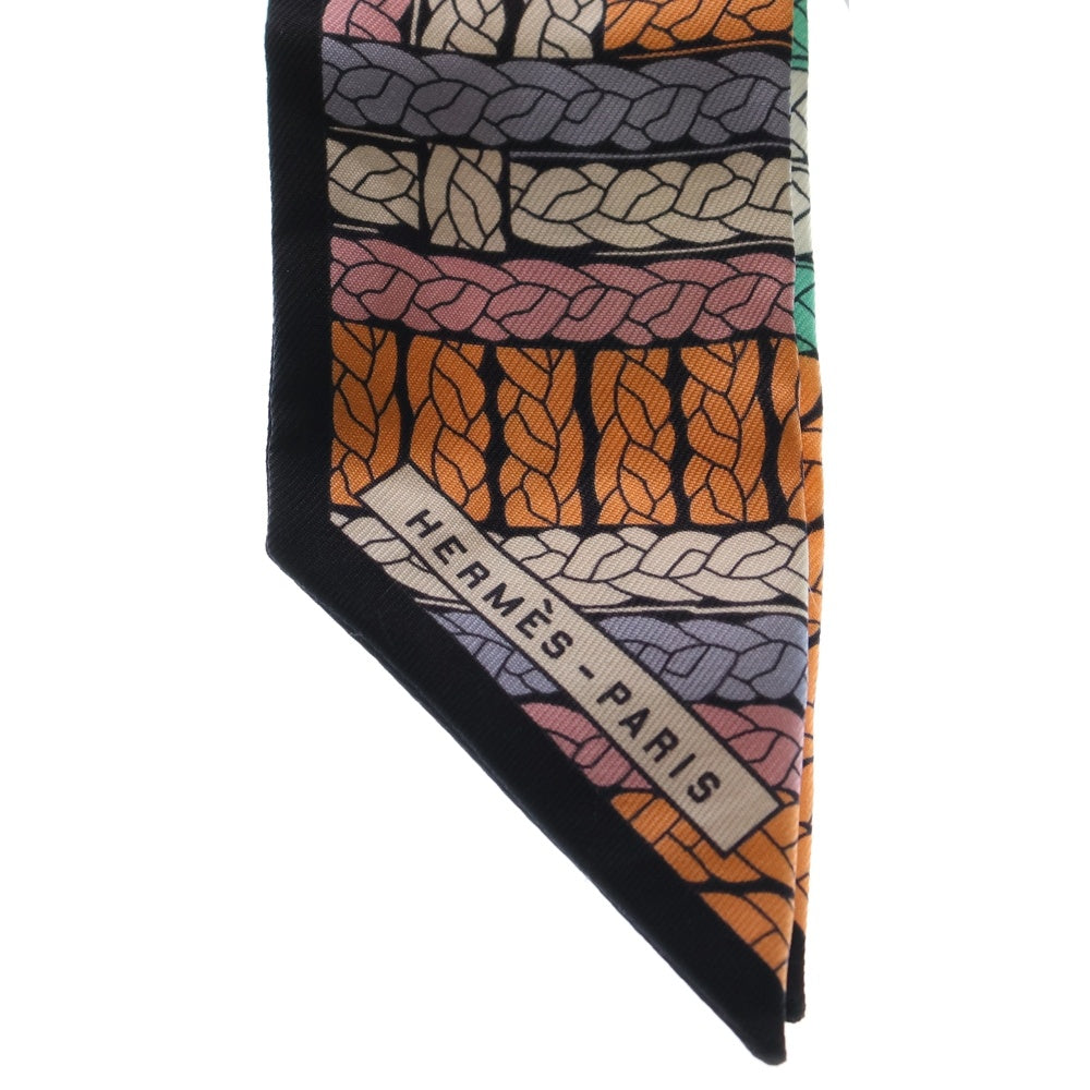 HERMES(エルメス) ツイリー トレスH アプリコット シルクスカーフ マルチカラー