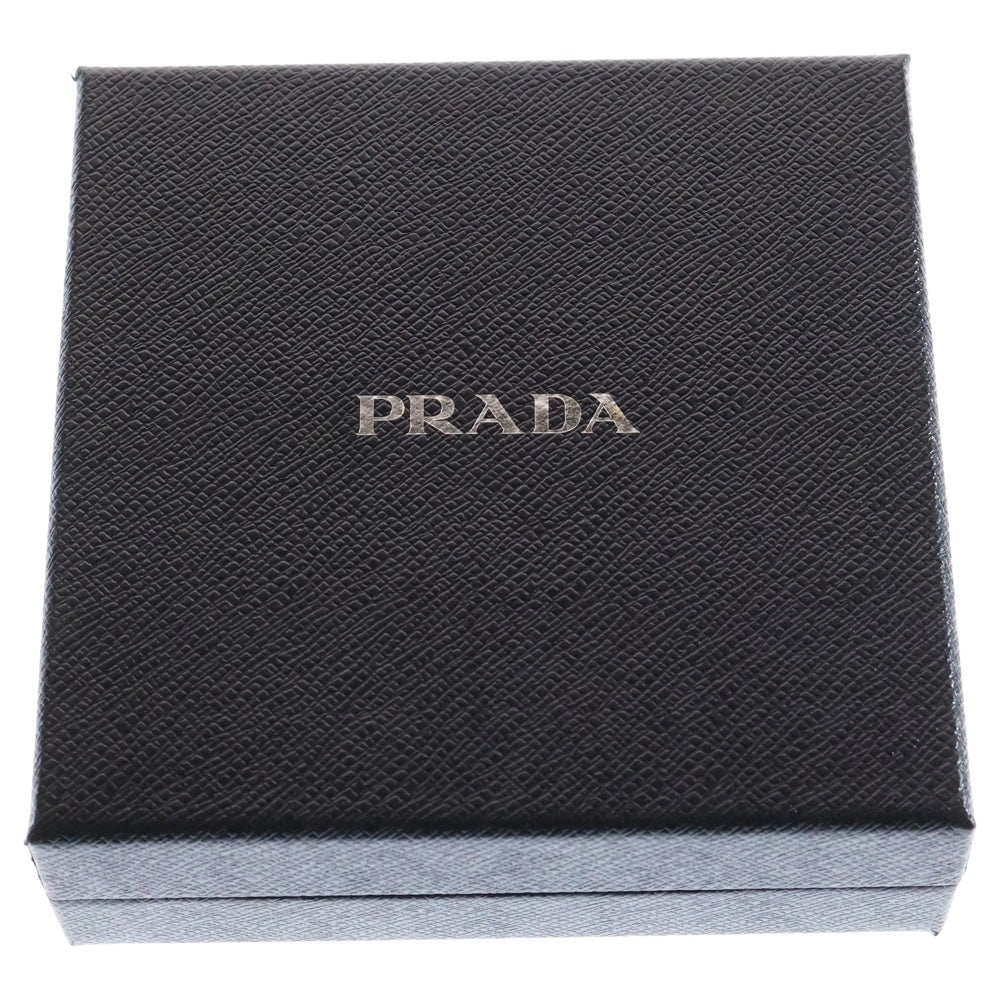 PRADA(プラダ) トライアングルロゴ シュシュ ヘアゴム ブラック ナイロン×エナメルメタル 1LF015 レディース