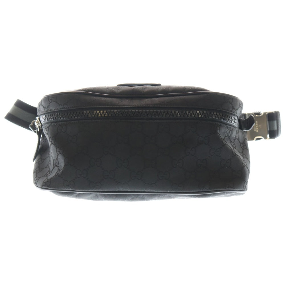GUCCI(グッチ) GGナイロン ウエストバッグ ボディバッグ ショルダーバッグ ブラック ナイロン 449182 ブラック金具 レディース
