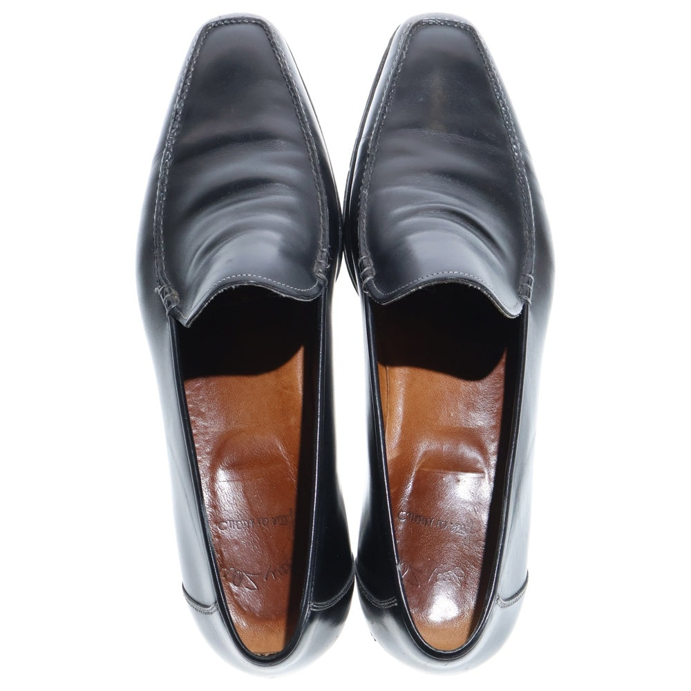 Santoni(サントーニ) レザー ヴァンプ ローファー ドレス ビジネス スリッポン シューズ ブラック 6327