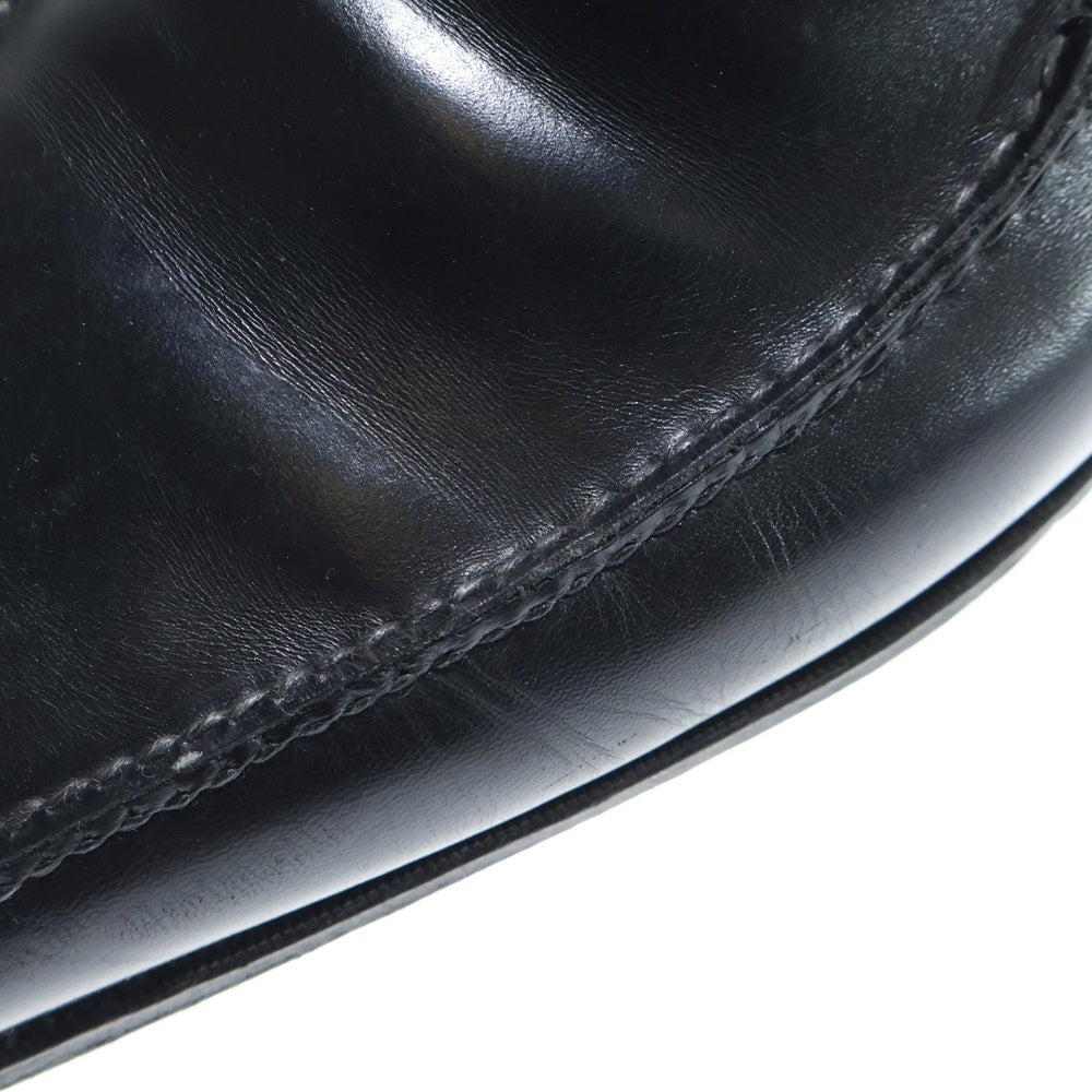 Santoni(サントーニ) レザー ヴァンプ ローファー ドレス ビジネス スリッポン シューズ ブラック 6327