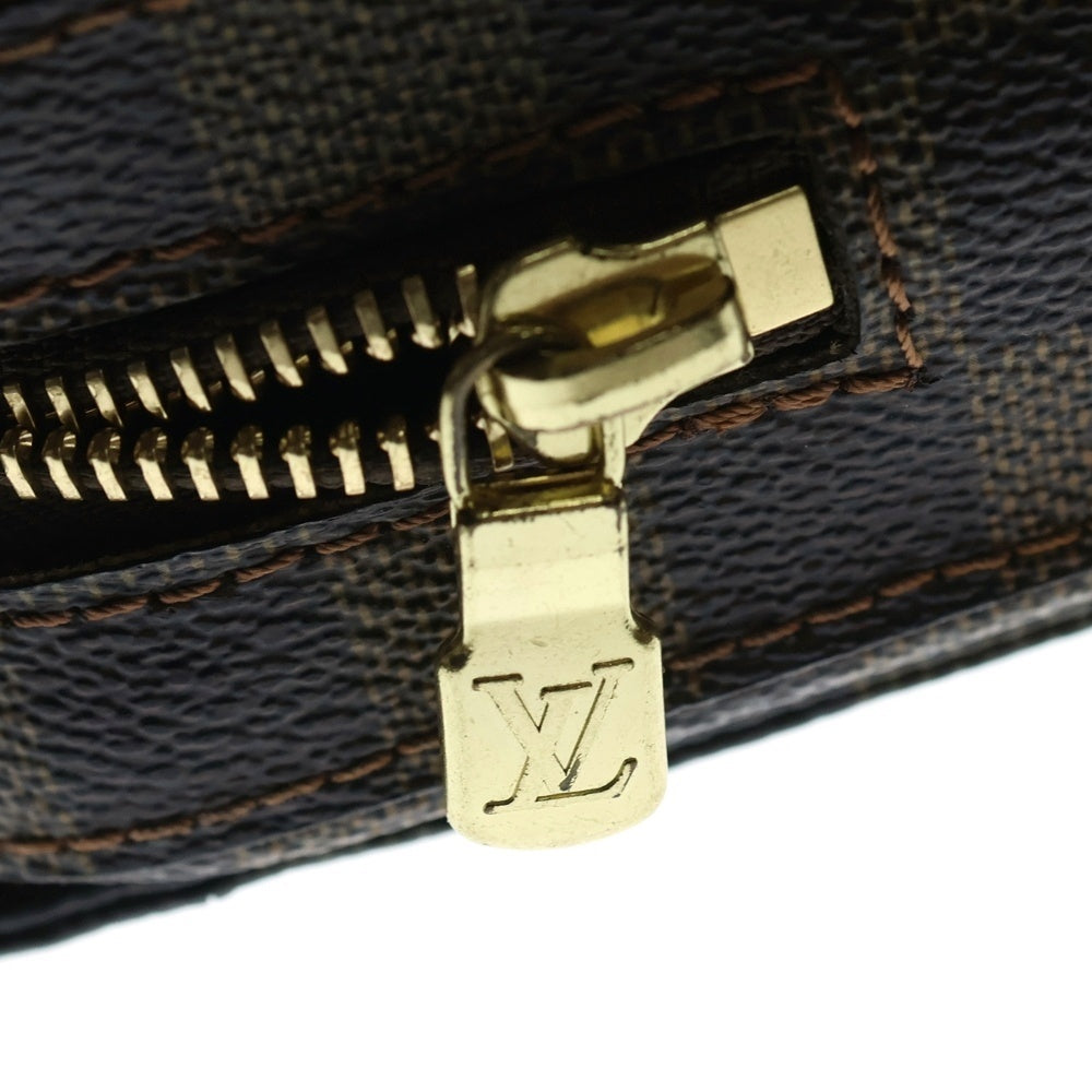 LOUIS VUITTON(ルイヴィトン) ダミエ ジェロニモス ウエストバッグ ボディバッグ ショルダーバッグ ブラウン レザー×PVC N51994 ゴールド金具 レディース
