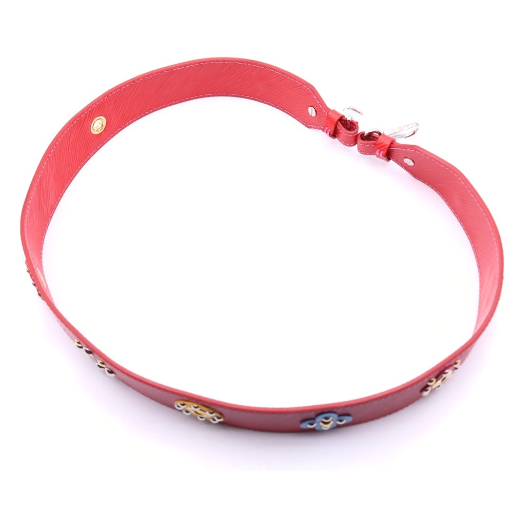 LOUIS VUITTON(ルイヴィトン) エピ フラワー ショルダーストラップ 斜め掛け 肩掛け レッド レザー J02325 レディース