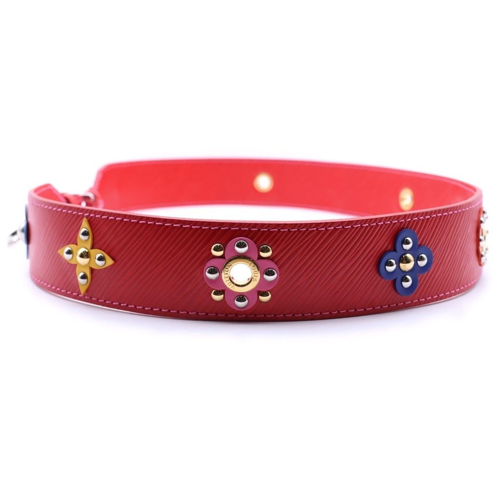 LOUIS VUITTON(ルイヴィトン) エピ フラワー ショルダーストラップ 斜め掛け 肩掛け レッド レザー J02325 レディース