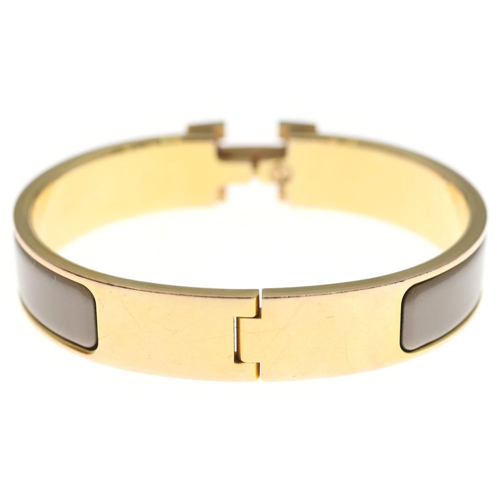 HERMES(エルメス) Hバングル クリッククラックPM バングル ブレスレット ゴールド×ベージュ レディース