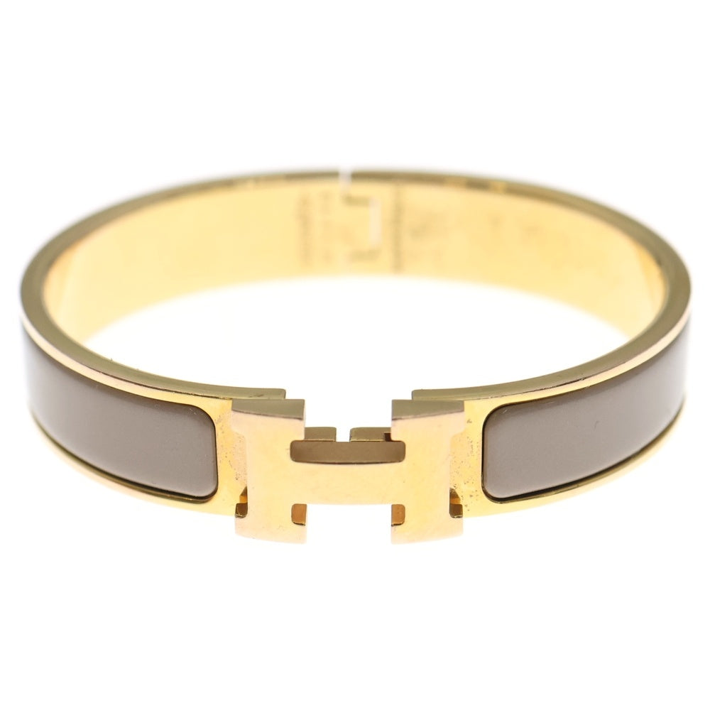 HERMES(エルメス) Hバングル クリッククラックPM バングル ブレスレット ゴールド×ベージュ レディース