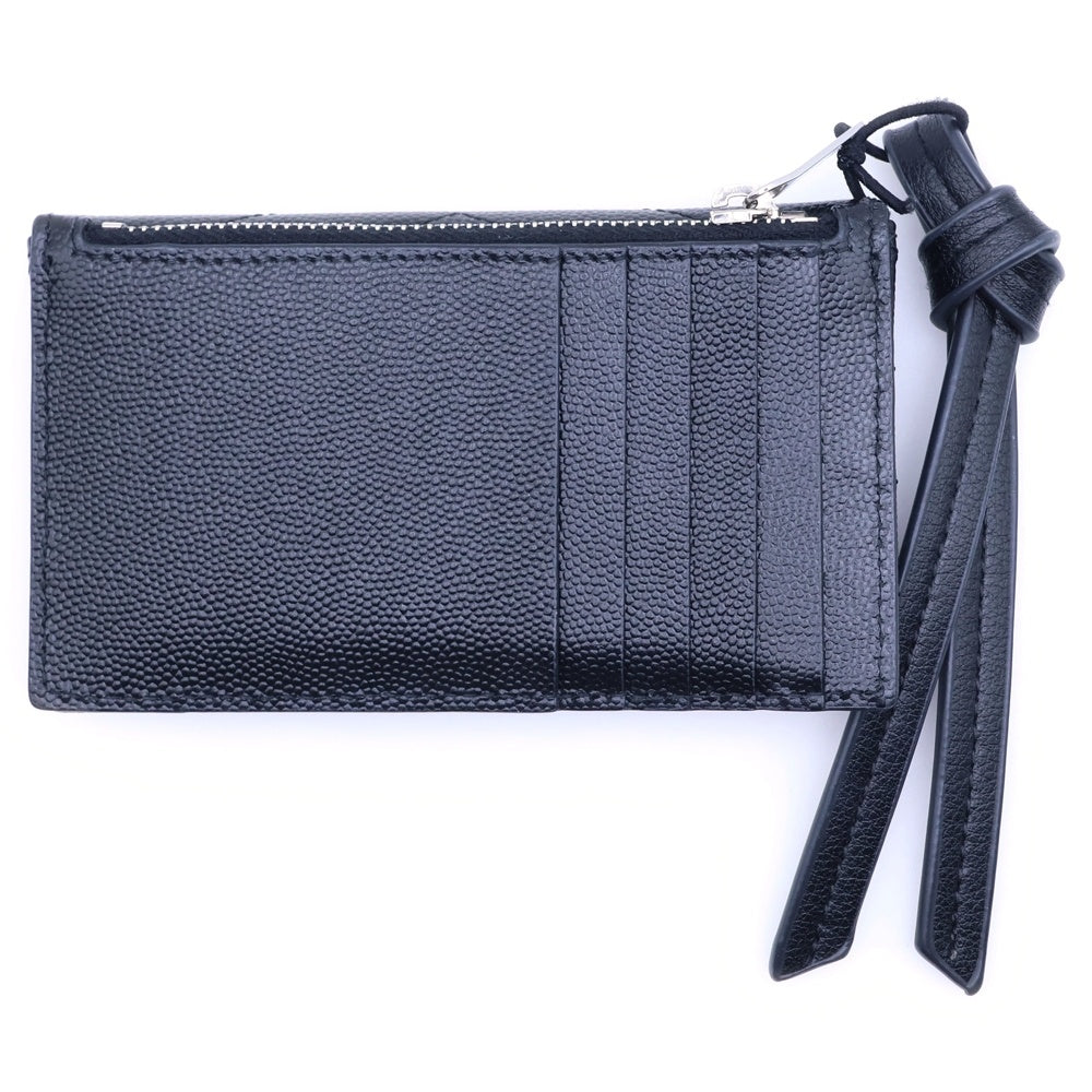 YVES SAINT LAURENT(イヴサンローラン) カサンドラ 二つ折り財布 フラグメントケース 小銭入れ ブラック レザー 612808 レディース