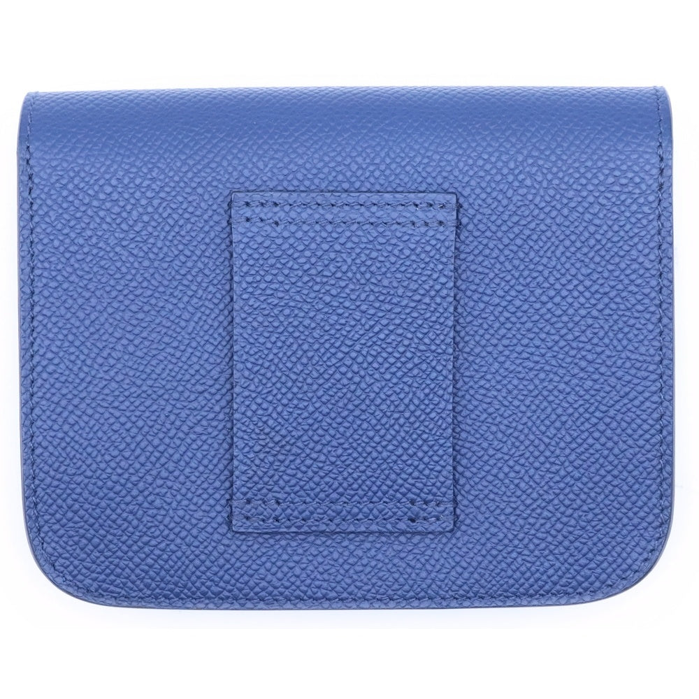 HERMES(エルメス) コンスタンススリム ブルーネイビー ヴォーエプソン ゴールド金具 W刻 コンパクトウォレット レディース