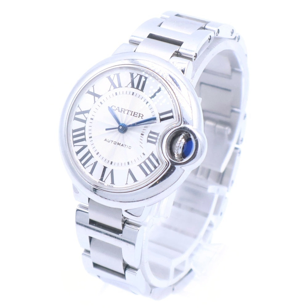 Cartier(カルティエ) W6920071 バロンブルー MM ドゥ カルティエ ウォッチ シルバー文字盤 SS/AT ステンレス 自動巻き レディース