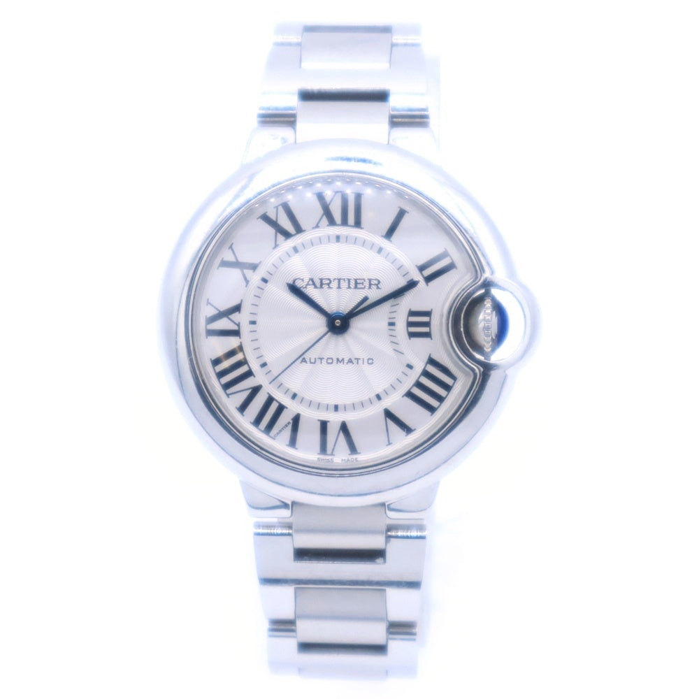 Cartier(カルティエ) W6920071 バロンブルー MM ドゥ カルティエ ウォッチ シルバー文字盤 SS/AT ステンレス 自動巻き レディース