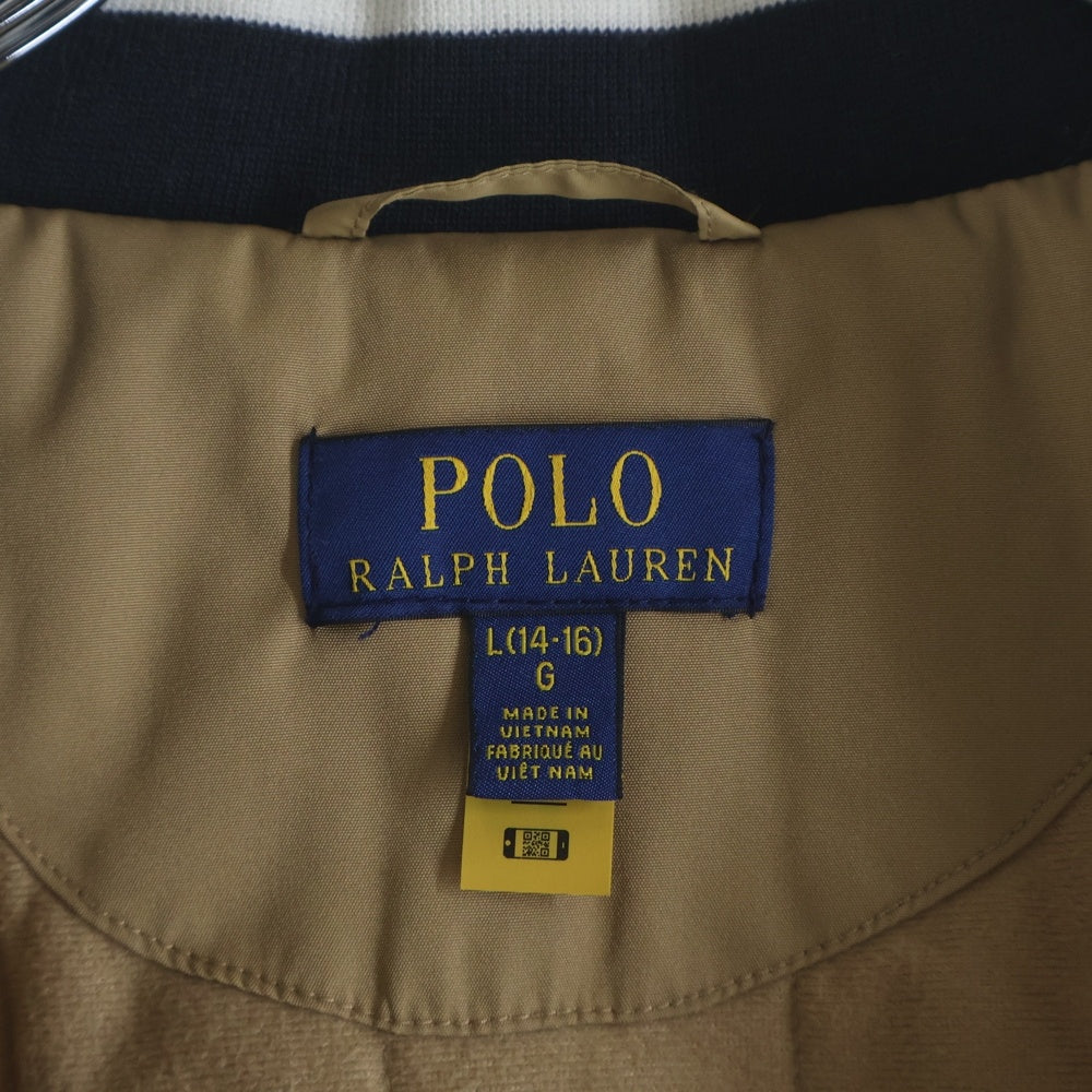 POLO RALPH LAUREN(ポロラルフローレン) スタンドカラー ジップアップブルゾン ベージュ レディース