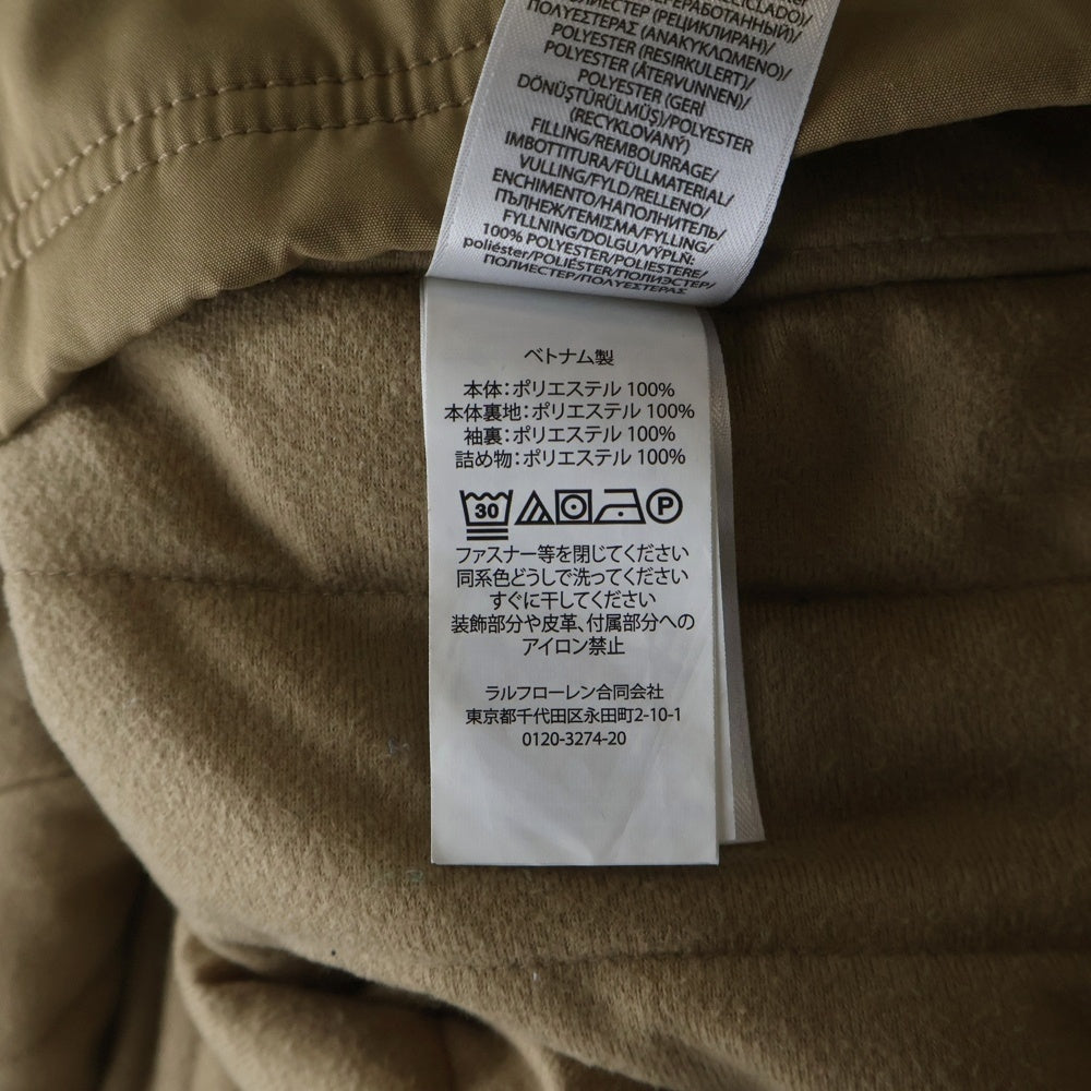 POLO RALPH LAUREN(ポロラルフローレン) スタンドカラー ジップアップブルゾン ベージュ レディース