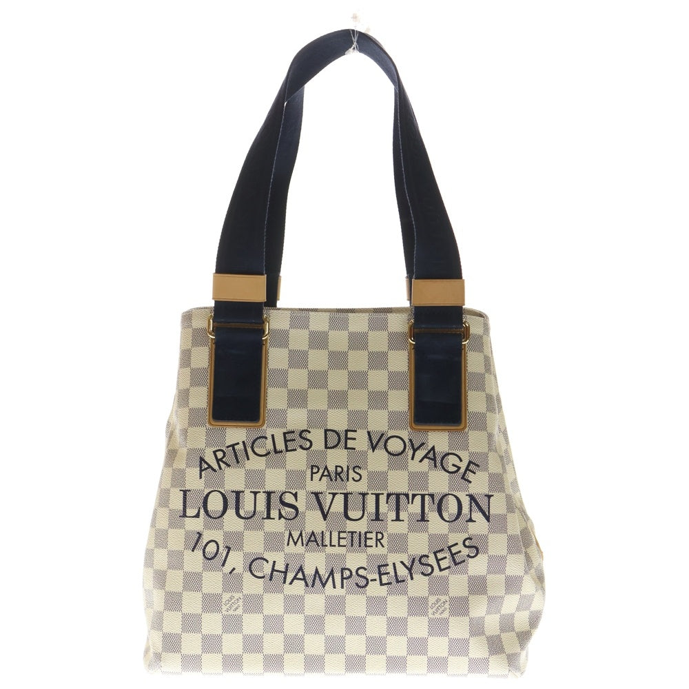 LOUIS VUITTON(ルイヴィトン) ダミエ アズール プランソレイユ・カバPM トートバッグ ハンドバッグ ベージュ PVCレザー N41179 レディース