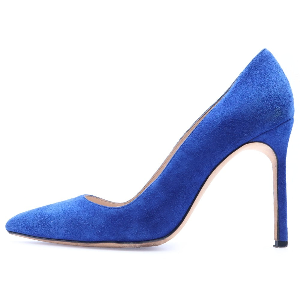 MANOLO BLAHNIK(マノロブラニク) スウェードポインテッドトゥパンプス ブルー レディース