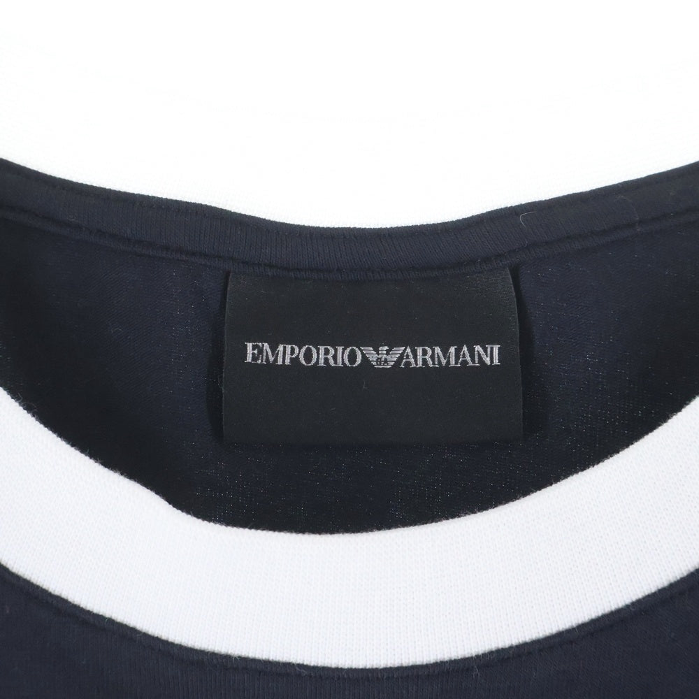 EMPORIO ARMANI(エンポリオアルマーニ) ITA エンブレムプリント 半袖Tシャツ カットソー ブラック 3H1T9H 1J91Z