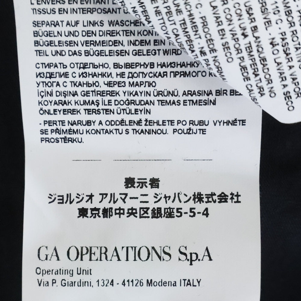 EMPORIO ARMANI(エンポリオアルマーニ) ITA エンブレムプリント 半袖Tシャツ カットソー ブラック 3H1T9H 1J91Z