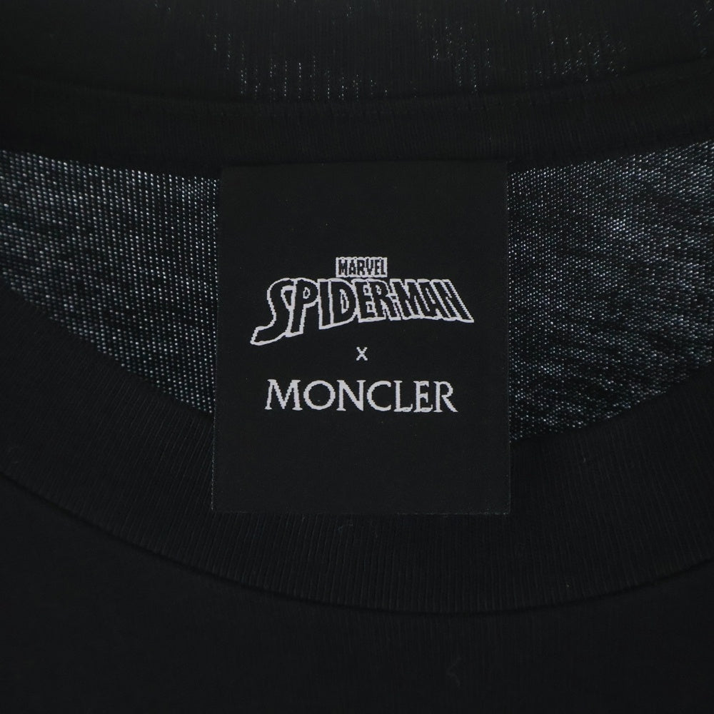 MONCLER(モンクレール) 22AW ×MARVEL SPIDERMAN マーベル スパイダーマン プリント半袖Tシャツ カットソー ブラック H20918C00004 8390T