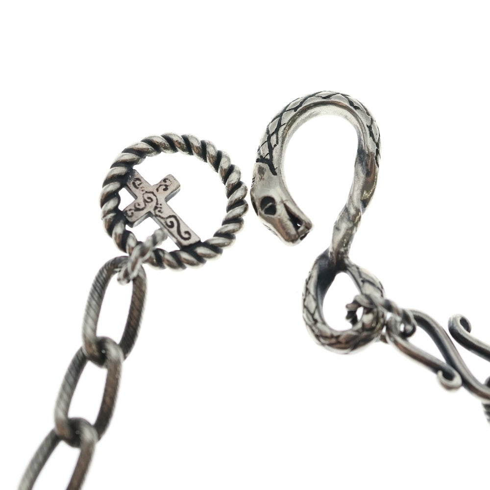 GALCIA(ガルシア) PENDANT CHAIN SNAKE & CROSS メキシカンスネーク クロス ネックレスチェーン シルバー