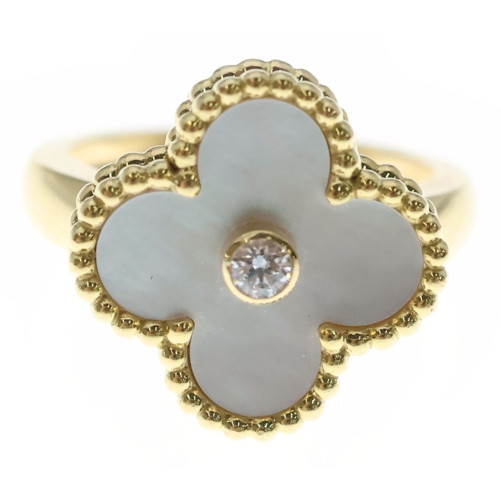 Van Cleef & Arpels(ヴァンクリーフアンドアーペル) ヴィンテージアルハンブラ 1Pダイヤ Au750 K18 YG イエローゴールド ペンダント VCARA41148 レディース